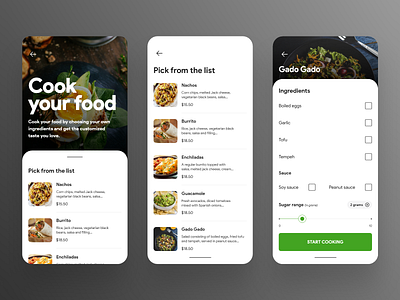 Food app - cook your food concept concept cook food design food app food ordering app interface design mobile app mobile ui ui ux visual design