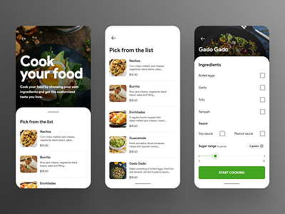 Food app - cook your food concept