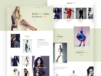 "SIMONA" E-commerce Landing Page debuts shot dribbble best shot e commerce landing page ecommerce landing page ui ux web