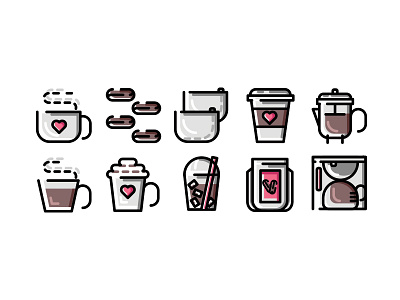 For the love of coffee icons