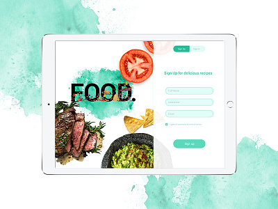 Sign up for iPad color food interface ipad practice sketch ui uiux ux