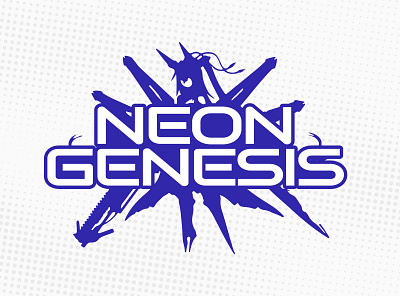 Neon Genesis y2k design project anime anime style cyberpunk evangelion futuristic graphic design illustration logo manga mecha minimalist robot techno typography y2k y2k design y2k logo