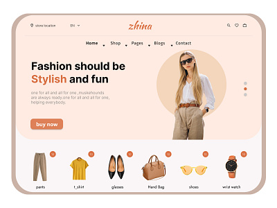 Fashion Website design graphic design ui