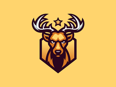 Deer deer gaming illustration logo mascot sport