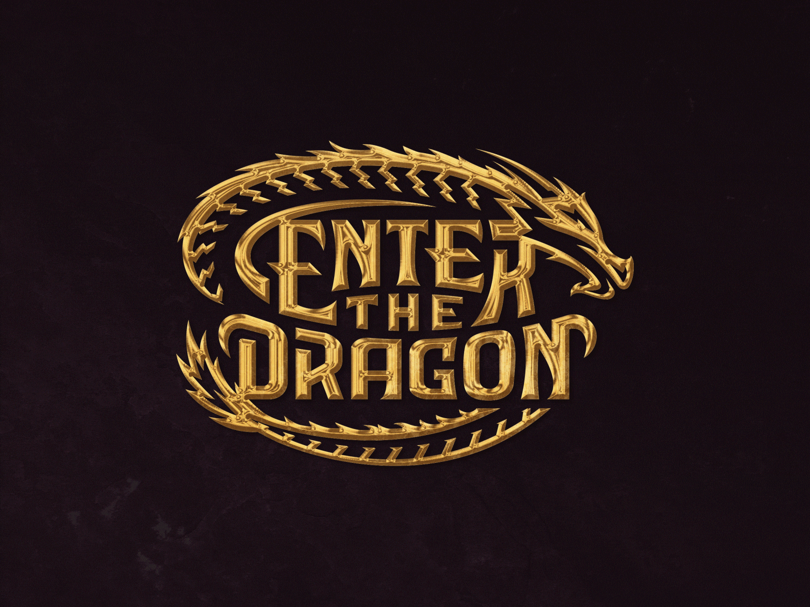 Enter the Dragon animation gold illustration logo mascot movie shine