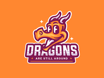 Dragon illustration logo mascot sport