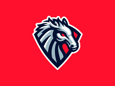 Stallion horse logo mark mascot mustang sport stallion