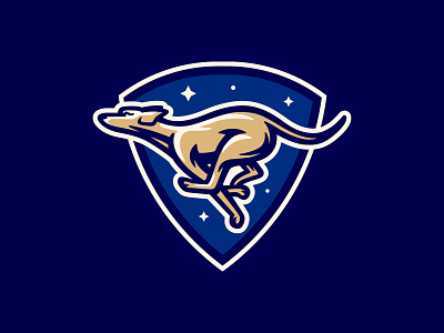 Greyhound dog greyhound logo mascot night sport stars