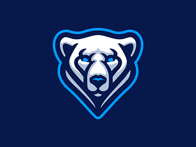 Polar Bear bear illustration logo mascot polar bear snow white white bear