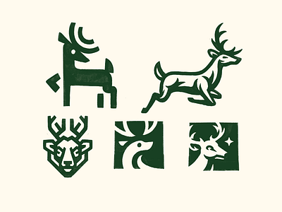 Deer Sketches exploration logo mark mascot nature wild