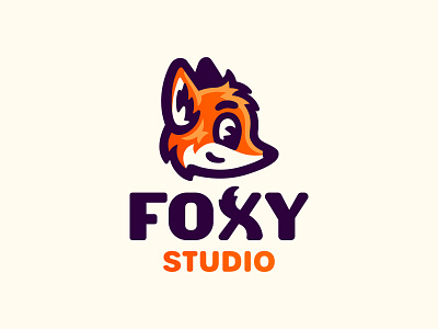 Fox cute illustration logo mascot vixen