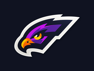 Mighty Eagle bird eagle falcon gaming hawk identity logo mascot mighty sport