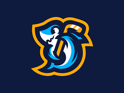 Sharrks hockey logo shark sport team