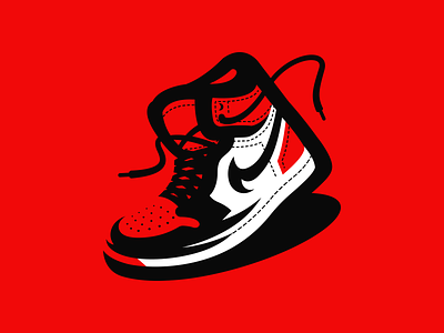 Air Jordan 1 air jordan illustration nike red retro shoes sneakers