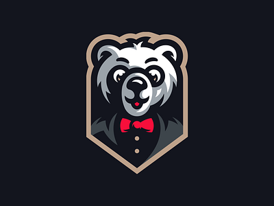 Mister Bear boss illustration logo mascot mister suit