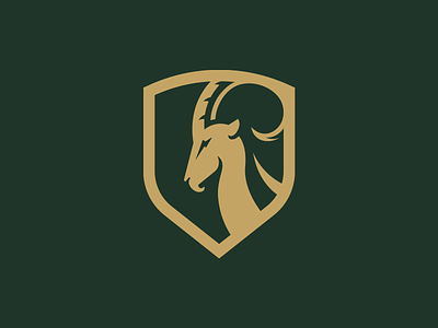 Ibex brand goat horns ibex logo mark ram shield