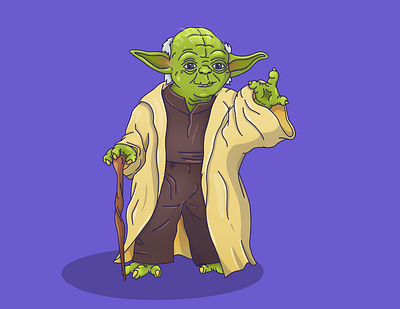 Yoda 2d 2d art character graphic illustration jedi master star wars starwars yoda