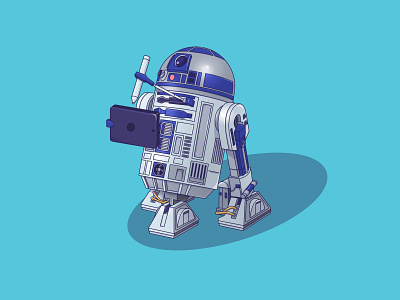 R2-D2 art beep character design graphic illustration machine mechanism r2 d2 r2d2 robot robots star wars