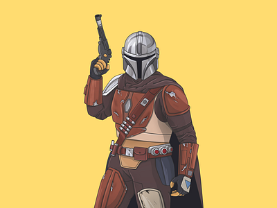 Mandalorian illustration art character design fan art graphic illustration star wars