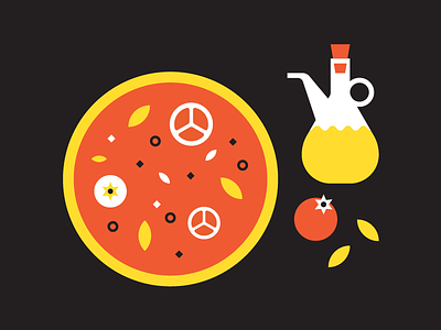 Pizza time food icons infographic italy olive oil pizza tomatoes