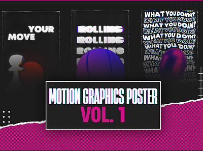 Motion Graphics Posters - VOL. 1 animation design graphic graphic design graphics kinetic kinetic typography motion motion graphics poster posters typography visual