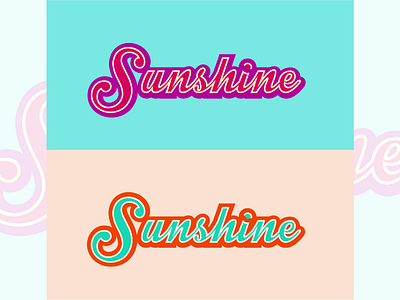 Sunshine Typography adobe illustrator ai illustration sunshine type typedesign typogaphy typography design vector