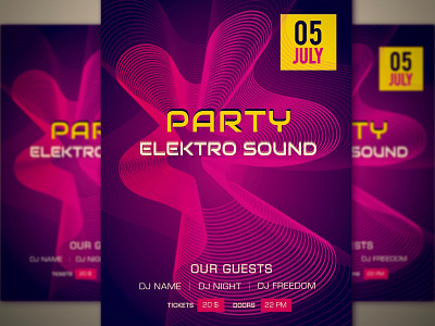 Party Poster ES abstract adobe illustrator blend tool flyer flyer design neon neon colors party party event party poster poster poster design vector