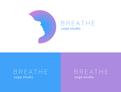 Breathe adobe illustrator branding logo logodesign yoga yoga logo yoga studio