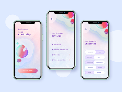 Settings UI app artdirection dailyui illustration mobile modern settings settings ui ui uiux visual design