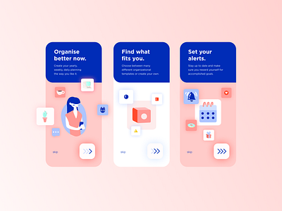 Onboarding screens for organizational App