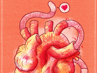 'Worm' Valentines Card card day drozd greetings holidays luke print valentines worm