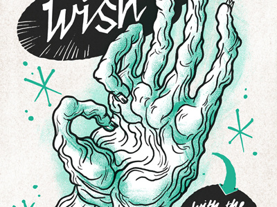 'Make a Wish' Birthday Card birthday card drozd greetings haunted illustration luke monkey paw print wish