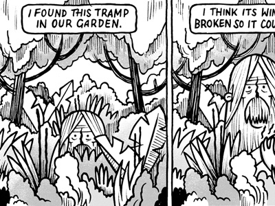 The Tramp Comic Strip book comic comic strip illustration luke drozd small press threnodies tramp