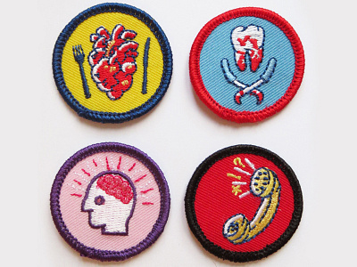 Alternative Scouting Merit Badges - Set 2 alternative scouting art badges illustration luke drozd merit patches scouts