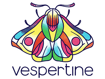 Vespertine Moth branding character design illustration logo mask moth vespertine york