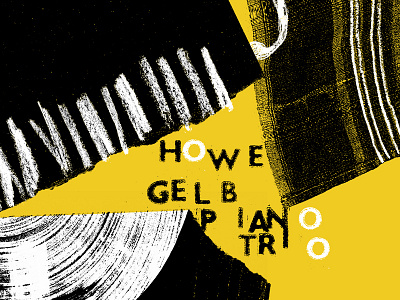 Howe Gelb Piano Trio poster fire records gig posters howe gelb luke drozd piano trio poster print screenprint