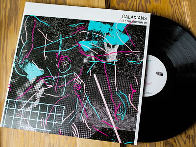 Galaxians - 'Let The Rhythm In' Album art album artwork design disco dither down drums galaxians leeds let the rhythm in stargaze synth
