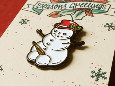 Snowballs lapel pin christmas design enamel lapel pin pingame snowballs snowman xmas