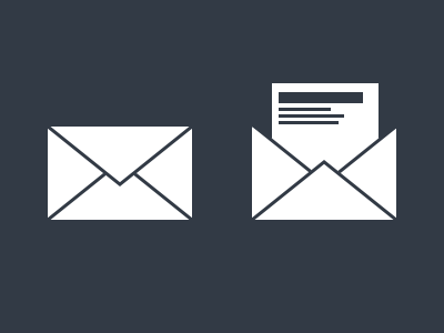 Flat mail icon