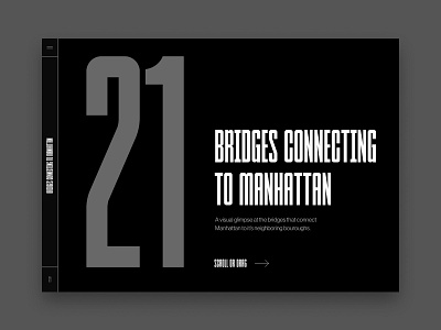 21 Bridges - Intro design editorial editorial design minimal user interface web design website website design