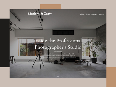 Modern & Craft - Landing Page design landing page magazine minimal ui user interface ux web development website design