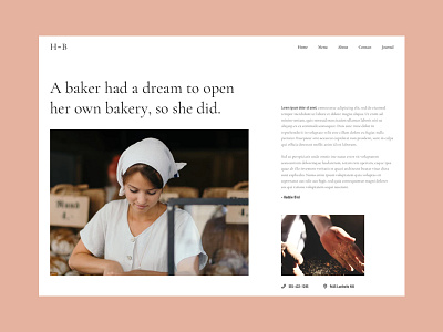 Haddie Bakery - About about bakery design food minimalism modern ui user interface web development