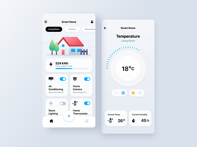 Smart Home App android android app design app app design application application design design icons illustration ios ios app design mobile mobile design sketch smart smart home smarthome ui ux