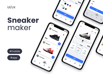 Sneaker Maker App app app design creator design figma figma design ios ios app design mobile mobile design sneaker ui ux