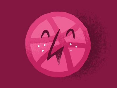 the Feebbbles balloon design and happiness dribbble happy face illustration pink the feebles