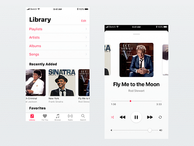 Apple Music Redesign concept apple concept ios iphone mobile music redesign ui ux