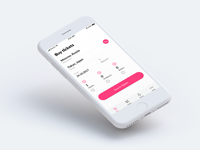 Air Tickets clean concept flat flight ios minimal mobile mobile ui plane tickets ui ux