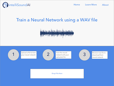 intelliSoundAI - Sketch Mock artificial intelligence bulmacss design intellisoundai machine learning mern neural network nodejs reactjs ui web design website