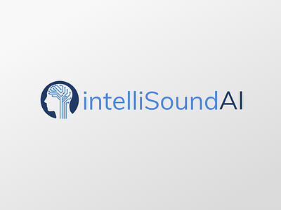 intelliSoundAI Logo ai blue branding design icon logo logo design machine learning neural network sketch