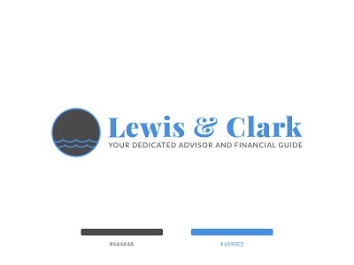 Lewis And Clark Logo advising design finance financial advisors lato lewis and clark logo logo design playfair display simple